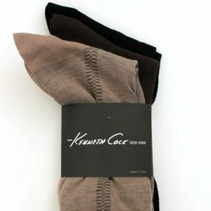 KENNETH COLE New York SET of 3 O/S Dress SOCKS